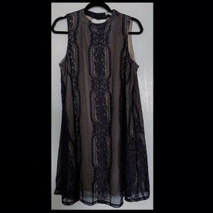 Lacy Deep Blue Shift Dress